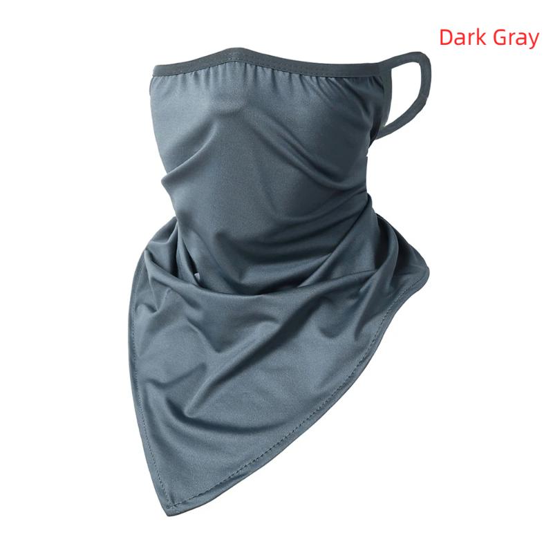 Maschera Estiva da Uomo Integrale Scaldacollo da Bicicletta Bandana da Ciclismo Maschera Protezione UV Traspirante Seta Ghiacciata Sciarpa da Appendere all'Orecchio per Esterno