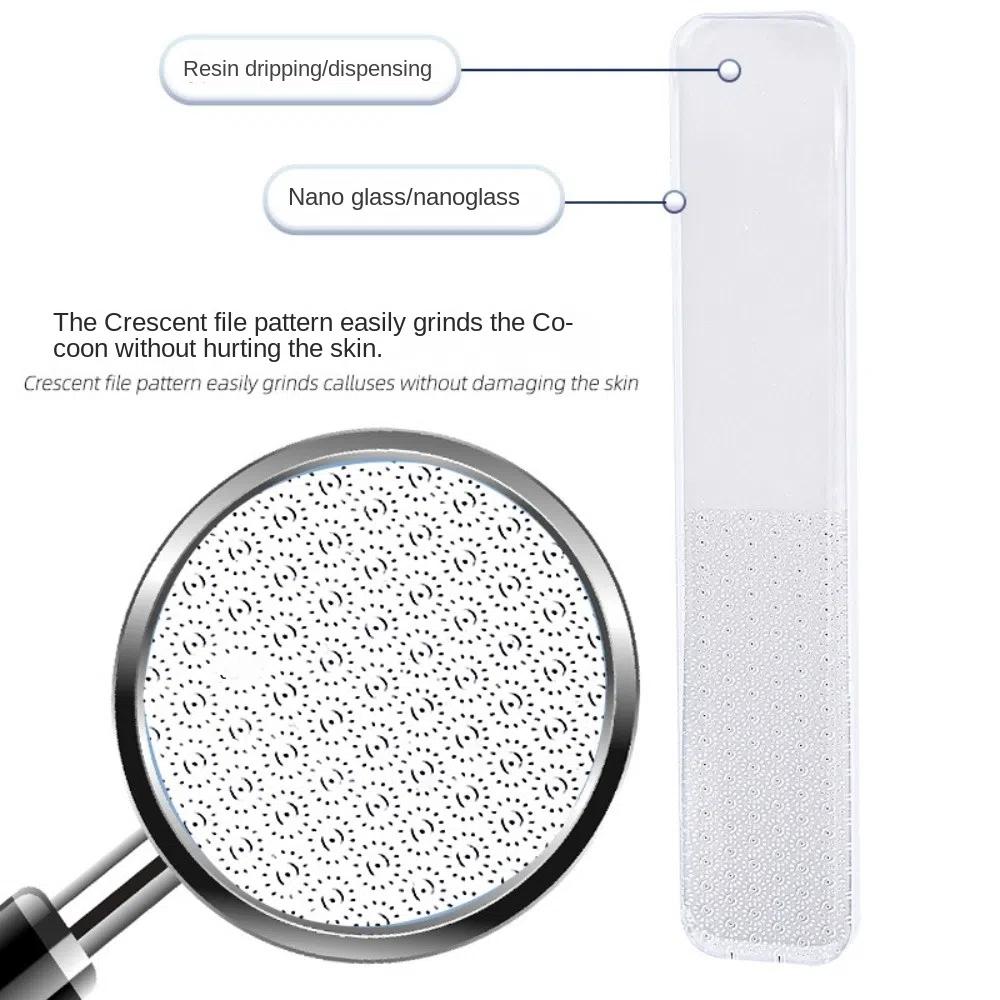 Foot Scrubber Nano Glass Foot File Transparent Glass Foot Rubbing Board Glass Pedicure Tool Home