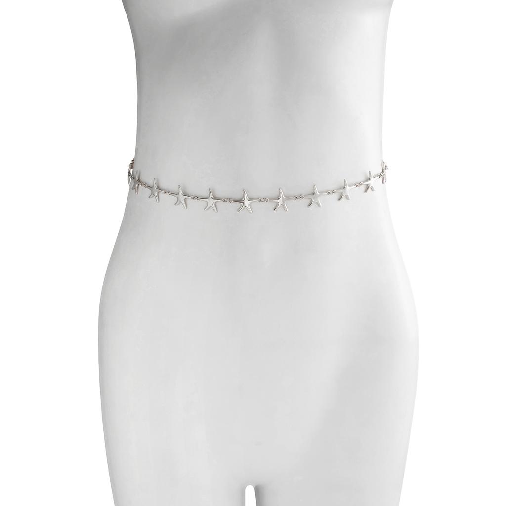 Beach Resort Wind Starfish Pendant Waist Chain Sexy Metal Chain Body Chain