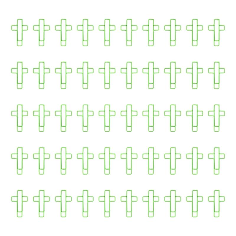 50 Pcs Journal Paper Clips Crosses Shaped Paper Clip Bookmarks Metal Paperclips Creative Planner Clips for Office