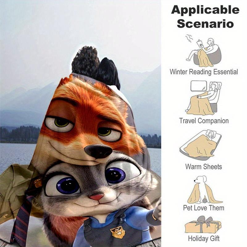 1 ks, Postavy z filmu Zootopia Liška a Králík Deku Domácí Dekorace, Přehoz na Pohovku, Venkovní Deku, Dárek pro Přátele, Měkká Přikrývka Vhodná