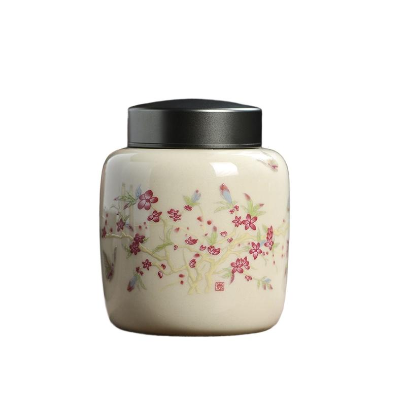 Creative Portable Mini Tea Jar Double-Layer Tin Lid Sealed Moisture-Proof Storage Pot Art Retro Decorative Jar Home Decor Craft