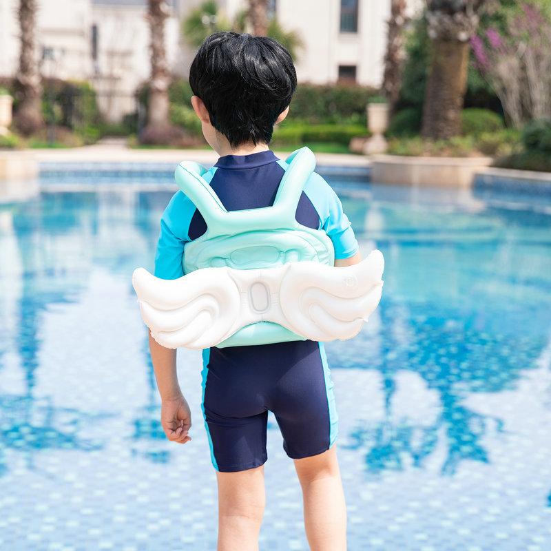 Gilet di Galleggiamento ad Ala d'Angelo 2-8 Anni Bambini Gonfiabile in PVC Galleggiante Piscina Imparare a Nuotare Nautica Deriva Accessori di Sicurezza Giubbotto di Salvataggio