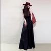 Summer Long Embroidered Knit Dress With Vneck For Plus Size Women