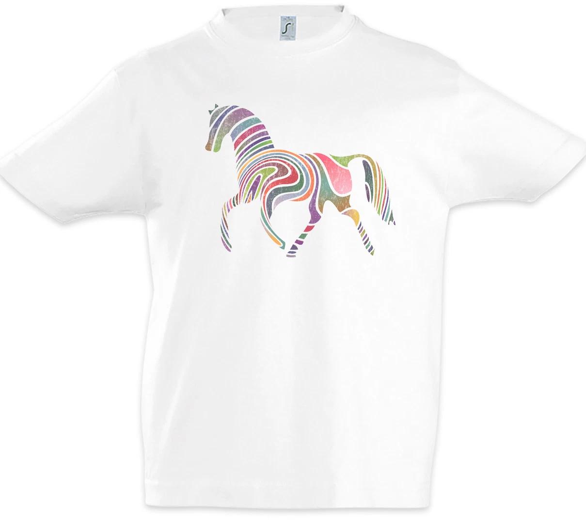 Colored Horse I Boys kids boys T-Shirt Toon Cartoon Comic Look Techno Rave Raver Rainbow 130