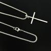 Men Minimalist Cross Pendant Necklace, 51‑60CM Zinc Alloy Electroplated Chain, Fashion Daily Neck Jewelry