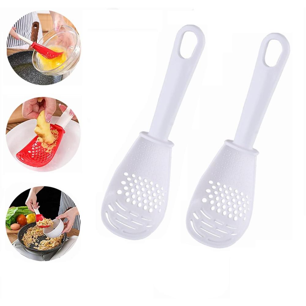 Multi-functional kitchen cooking spoon - suitable for egg yolk separator, grinder, macher, filter, skimmer, spoon - heat-resista