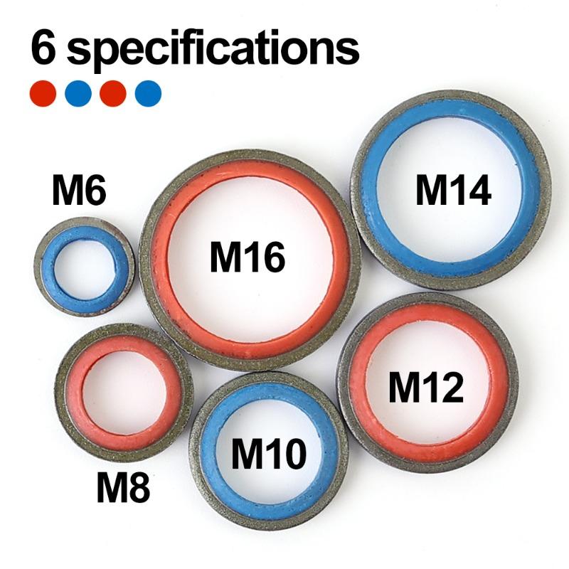 100 шт. прокладка из металлической резины для слива масла — фото 3