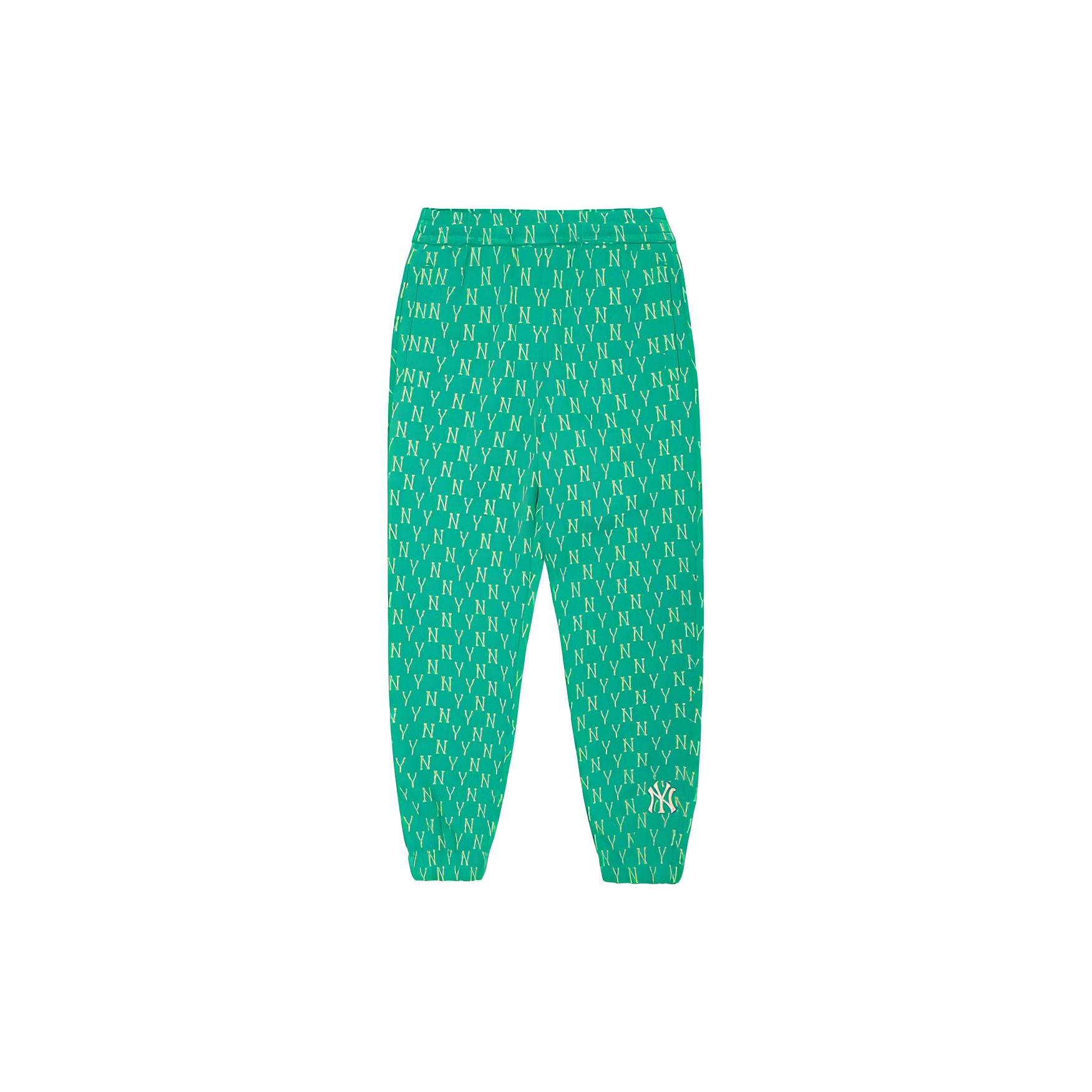 MLB Casual Pants Unisex Green Moderate Cuffed Pants 3APTM0424-50GNS L