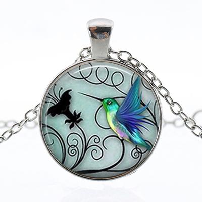 Nový kolibřík šperky Modrý kolibřík náhrdelník kouzlo přívěsek náhrdelník