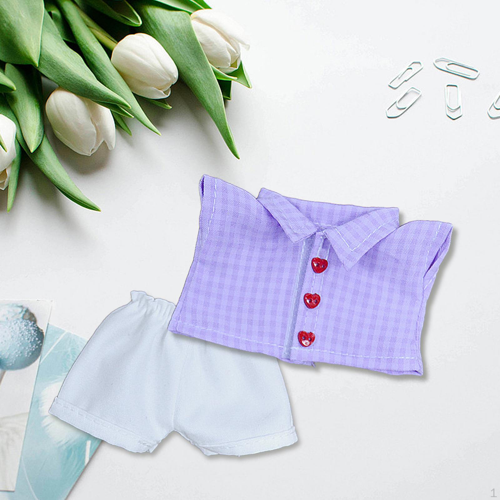 

2 предмета: рубашка и штаны для куклы, костюм для девочки ростом 17 см, подарки на Хэллоуин Violet Grid