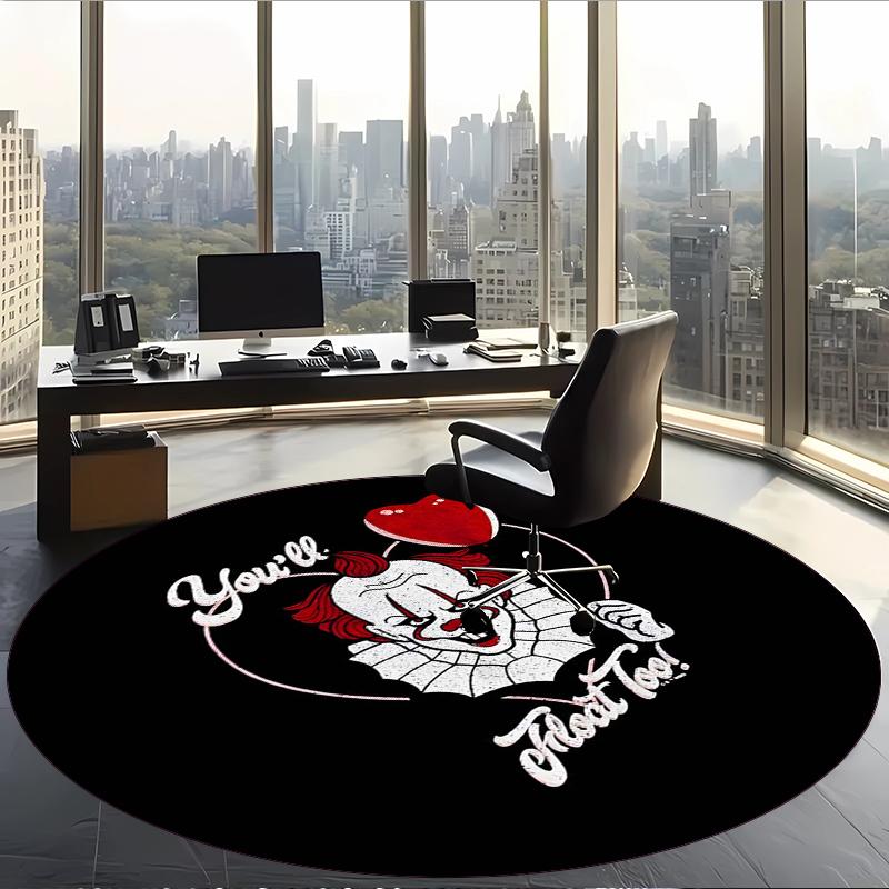 Pennywise (5) Round Office Rug Decorative Floor Rug for Office Bedroom Living Room and Home Space