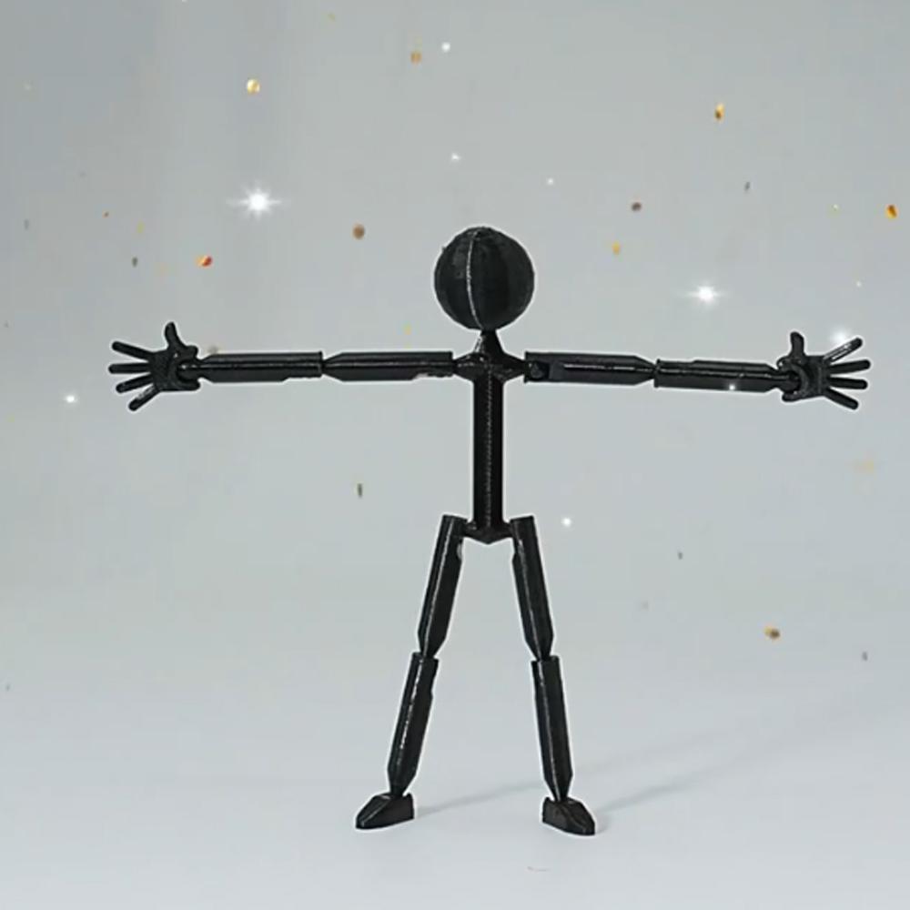 Multi-Jointed Multi Joint Stickman Toy Movable Stickman Assembled Robot  Kids Adults