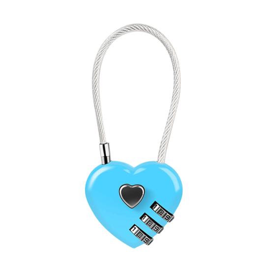 Password Lock, Wire Rope Flexible 3-Digit Combination Keyless Zinc Alloy Anti-Theft Lock for Helmets Car Baskets Luggage Wardrobes Travel Security