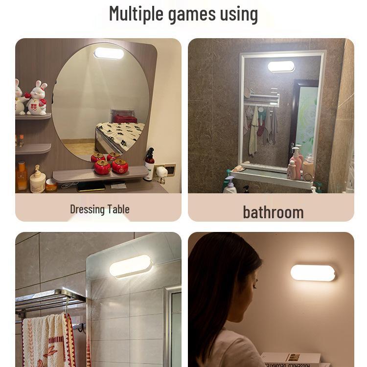 Rechargeable LED Vanity Light Strip for Makeup Tables and Bathroom Mirrors