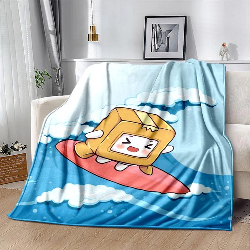 New Style Lankybox Boxy Foxy Rocky Cartoon Blanket,Soft Throw Blanket for Home Bedroom Bed Sofa Travel Picnic Cover Kid