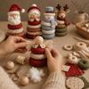 Patchwork Fabric DIY Christmas Patchwork Kit Handmade Cozy Christmas Sewing Craft Kits Soft Cloth Figure Craft Sofa