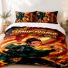 Akaza Demon Slayer Custom Name 3pc Set Perfect for Bedroom Use Comfortable Bedding Set Includes a Duvet Cover and Two Pillowcases Ideal Birthday or Ch