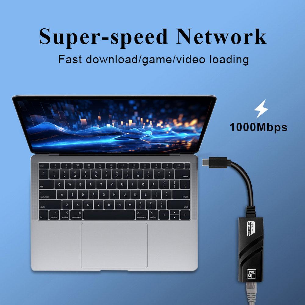 Adattatore Ethernet USB 3.0 Gigabit 1000 Mbps: Rete LAN RJ45 Per PC Windows, Linux, Mac