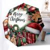 1 Stück Frohe Weihnachten! Automatisches Öffnungs-/Schließschirm mit faltbarem Design, 8-Speichen-Eisenrahmen, Outdoor-Schirm, Festliches Geschenk für Fans, Reisende, D