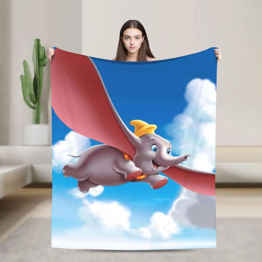 D-Dumbos Plush Blanket Child Flannel Throw Blanket For Couch Bed Super Soft Design Quality Bedspread Gift
