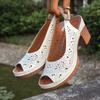 Women's Summer Fashion Hollow-Out Peep Toe Strappy High Heel Sandals