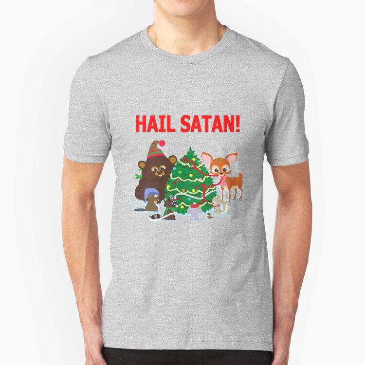 Christmas Woodland Critters Hail Satan 