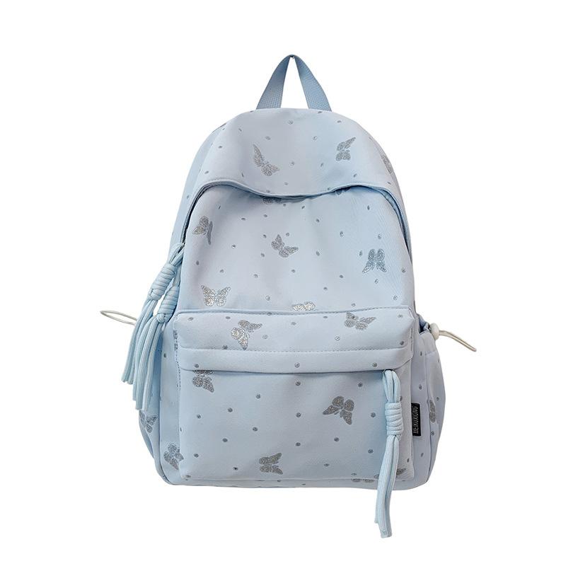 Schoolbag High Value Korean Version Ins Style Backpack Female Student Large Capacity Cute Cartoon Schoolbag Lightweight Simple Backpack