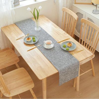 Multi Size Linen Table Runner Solid Color Thicker Table Cover 160CM Rectangular Tablecloth Table Decoration