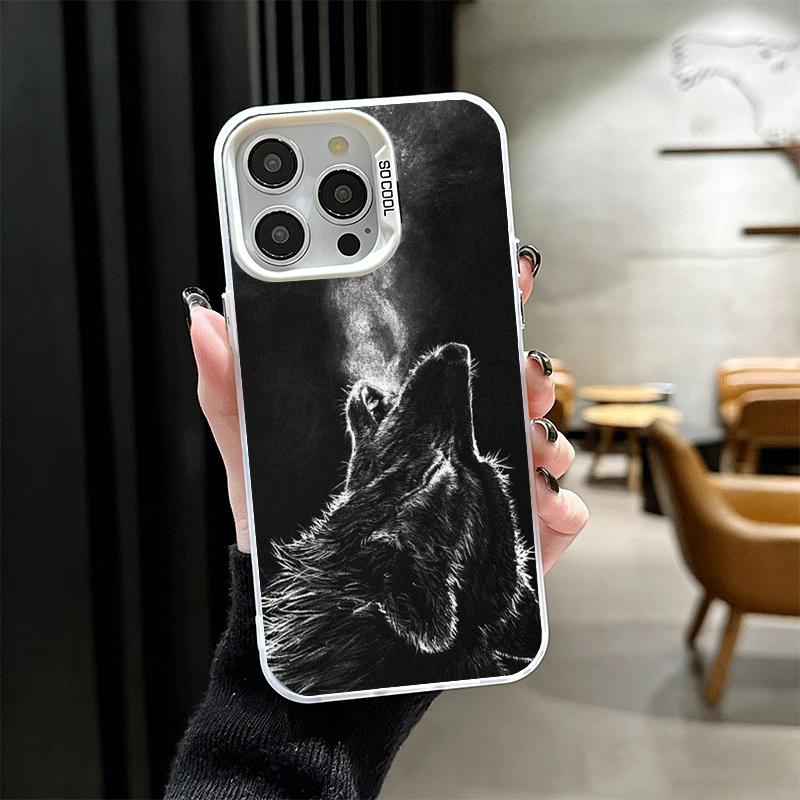 Wolf Moon Animal Soft Phone Case for iPhone 15 16 17 Pro Max 17Air 16E 14 Plus 13 12 Mini Shockproof Cover Back Shell
