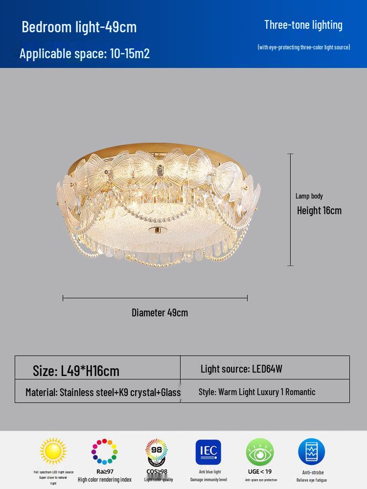 

Modern Cozy Crystal Ceiling Light - Luxury Atmosphere Lighting for 2025 Master Bedroom