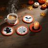 6pcs Thick Texture Woven Coaster Cotton Rope Pumpkin Mat Halloween Placemat Home Decorators