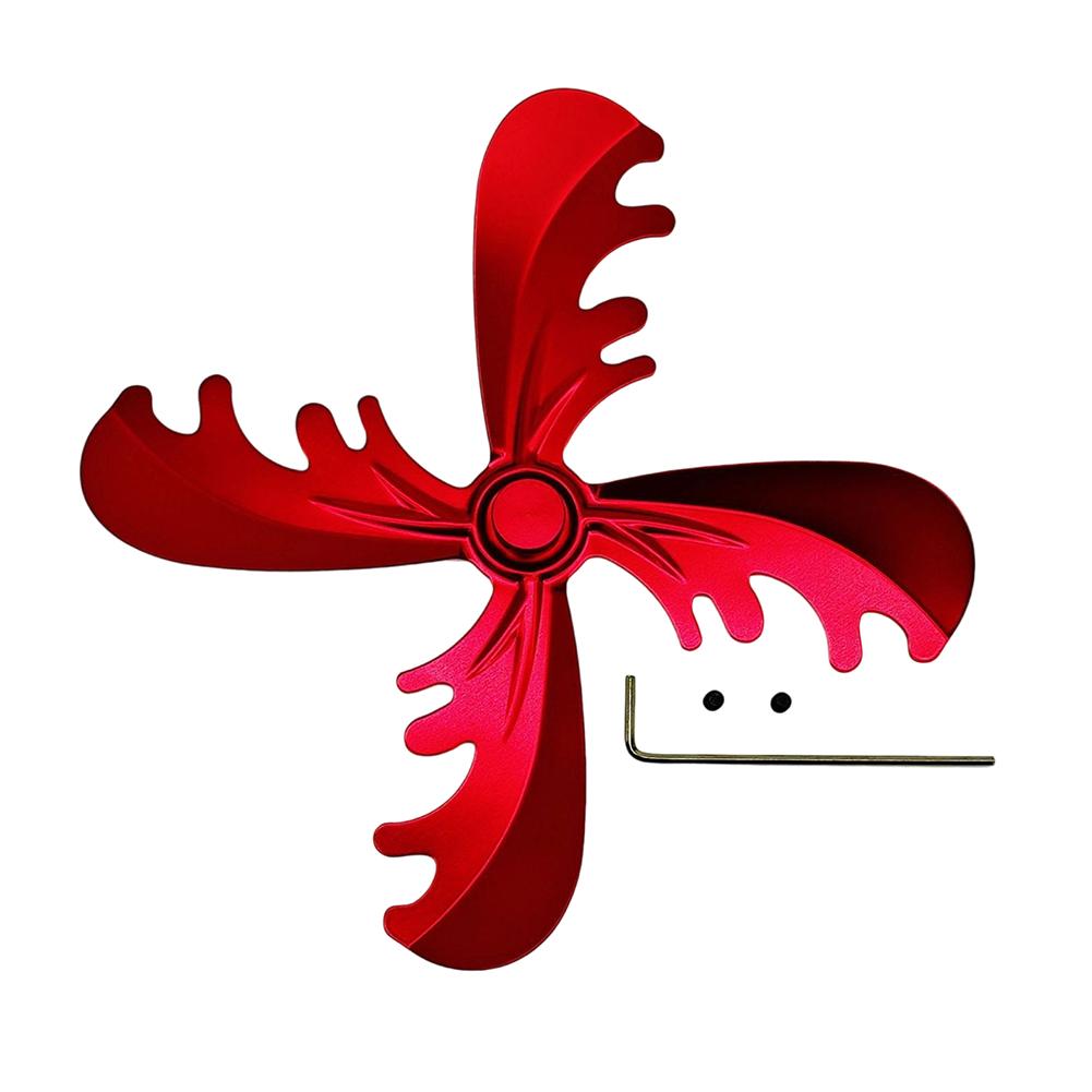 Compatible 4 Blade Aluminum Alloy Fireplace Fan Designed for Heat Powered Air Circulation to Distribute Warm Air Evenly