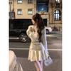 New Spring Wear Women's Knitted Sweater Skirt Spice Girl Hip Skirt Royal Sister Style Black Dress
