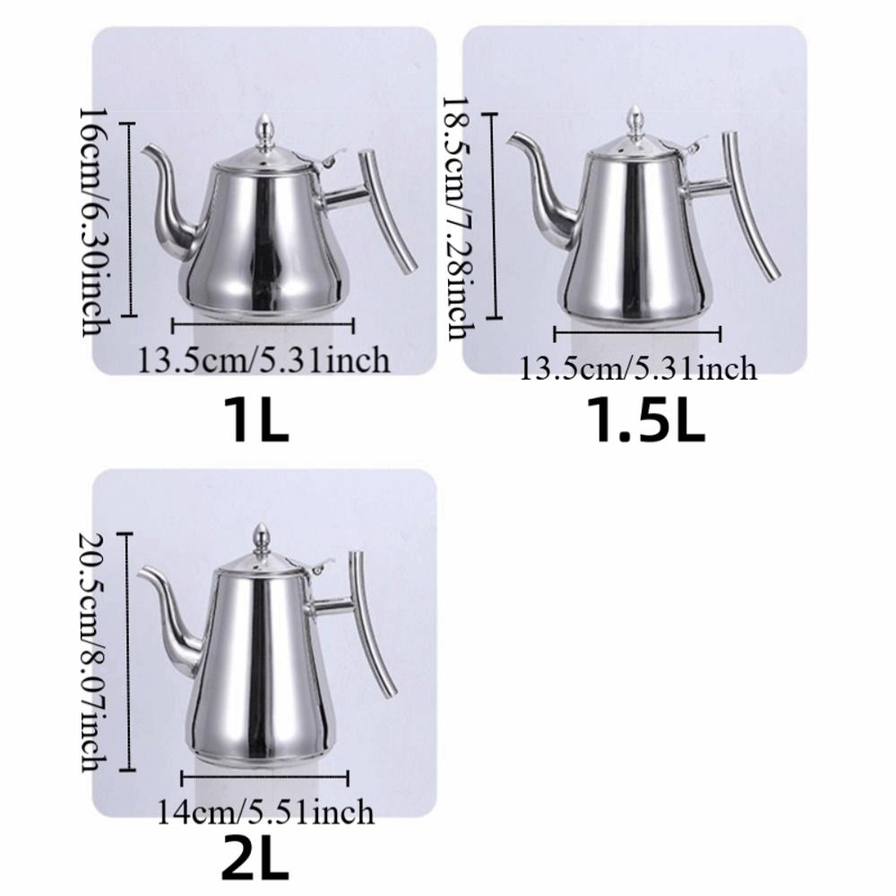 with Lid Tea Pot With Filter Removable Water Kettle With Strainer Stovetop Safe