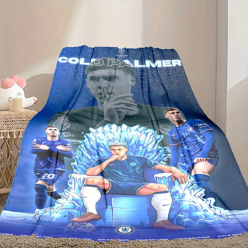 1 Stück Gemütliche Chelsea FC Decke, Leichte & Strapazierfähige Druckdecke, Perfekt für Zuhause, Sofa, Bett, Picknick, Reisen, Büro