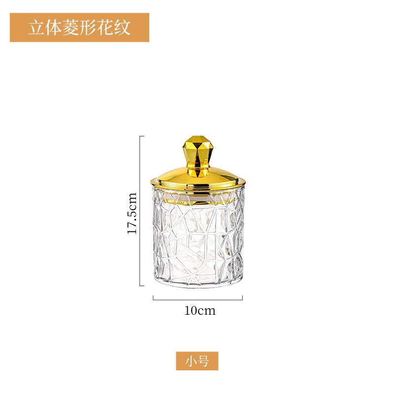 Gold-plated Transparent Plastic Storage Jar Candy Jar Snacks Sealed Jar with Lid Dried Fruit Storage Box Kitchen Storage Tools