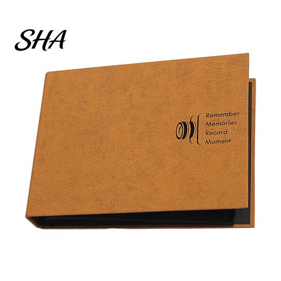 Anti-fouling Photo Album Scrapbook, Horizontal Loose-Leaf with Waterproof Thickened Film Pages, Memory Keeping Book Flat-Lay Design Refillable