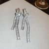 Silver Needle Fashion Diamond-encrusted Geometric Earrings, Long Fringed Earrings, Niche Personality, a Two-wear Earring Wholesale