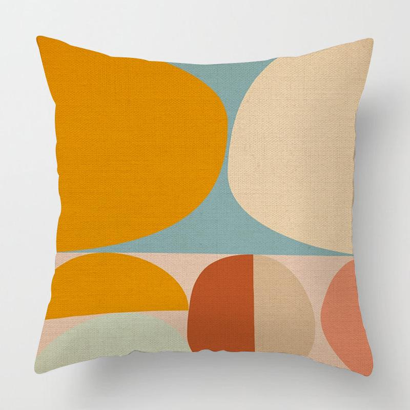 Home Decor Geometric Pattern Decorative Digital Print Pattern Cushion Cover Suitable For Sofa Bedroom Car Pillow Cover