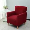 Solid Color Tub Club Armchair Cover Stretch Sloping Arm Back Slipcover Soft Single Small Chair Seater Sofa Covers For Home Club