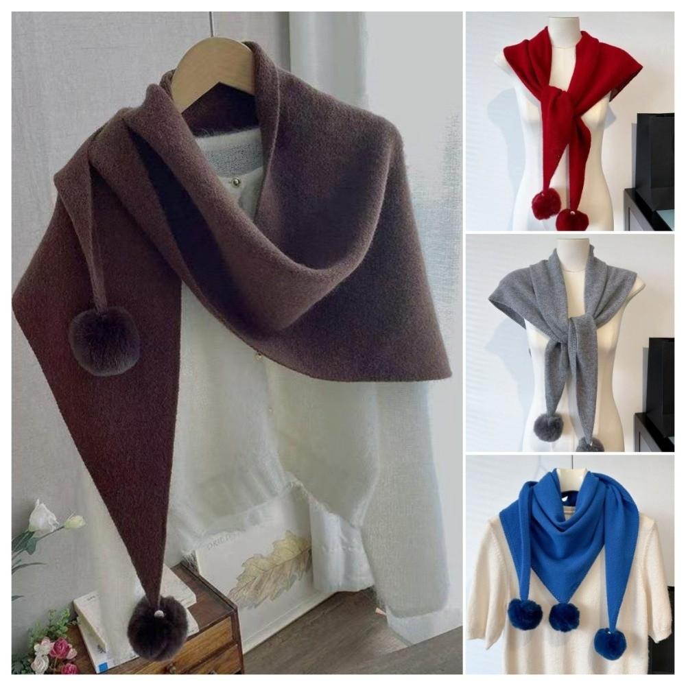 Pure Color Triangle Scarf Soft Fabric Neck Scarves Elegant Winter Scarf Women