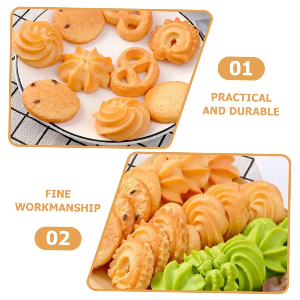 TOPPERFUN 18 Pieces Cookie Artificial Fake Cookie Imitation Bread Food Fake Food Pretend Realistic Cooking Models, Crackers, Cooking, Bread, Models,