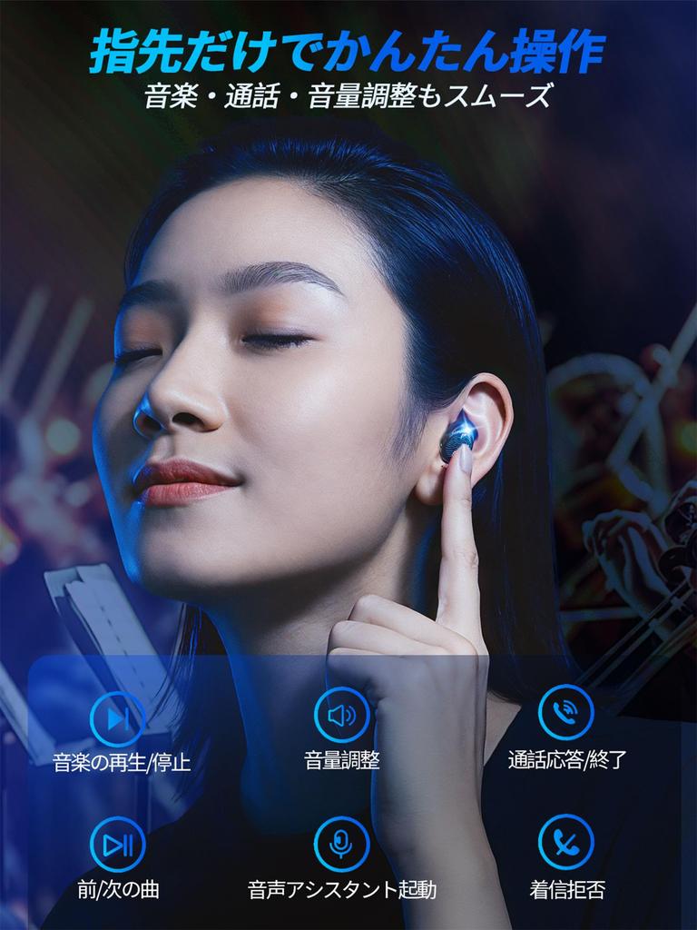 Wireless Bluetooth AAC Low Latency ENC Call Noise LED Battery Level 48 Hours IPX7 Compact and with Ear Black Earphones, 5.4, Compatible, 14.3mm