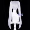 Anime Frieren Cosplay Wig 68cm Silver White Two Ponytails Heat Resistant Synthetic Hair + Wig Cap