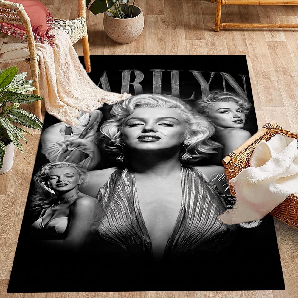 Tappeto da Pavimento Iconico Poster Marilyn Monroe Tappeto per Ufficio Perfetto per Ingresso Studio Soggiorni Camere da Letto Tappeto Antiscivolo Decorazione Ufficio Anime