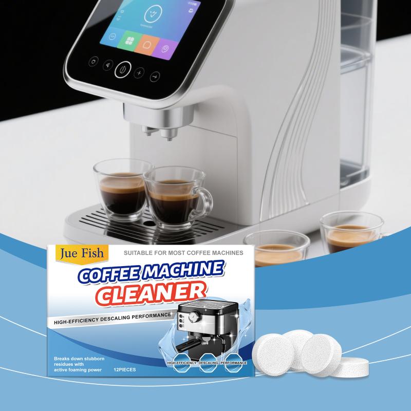 Jue Fish Coffee Machine Descaler Tablets Coffee Stain Remover Filter Clean Maintenance Descaling Tablets For Coffee Maker 1pcs