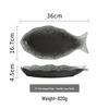 Kreative Keramik-Gedämpfte-Fisch-Platte - Große Gehackte-Pfeffer-Fischkopf-Platte für den Hausgebrauch