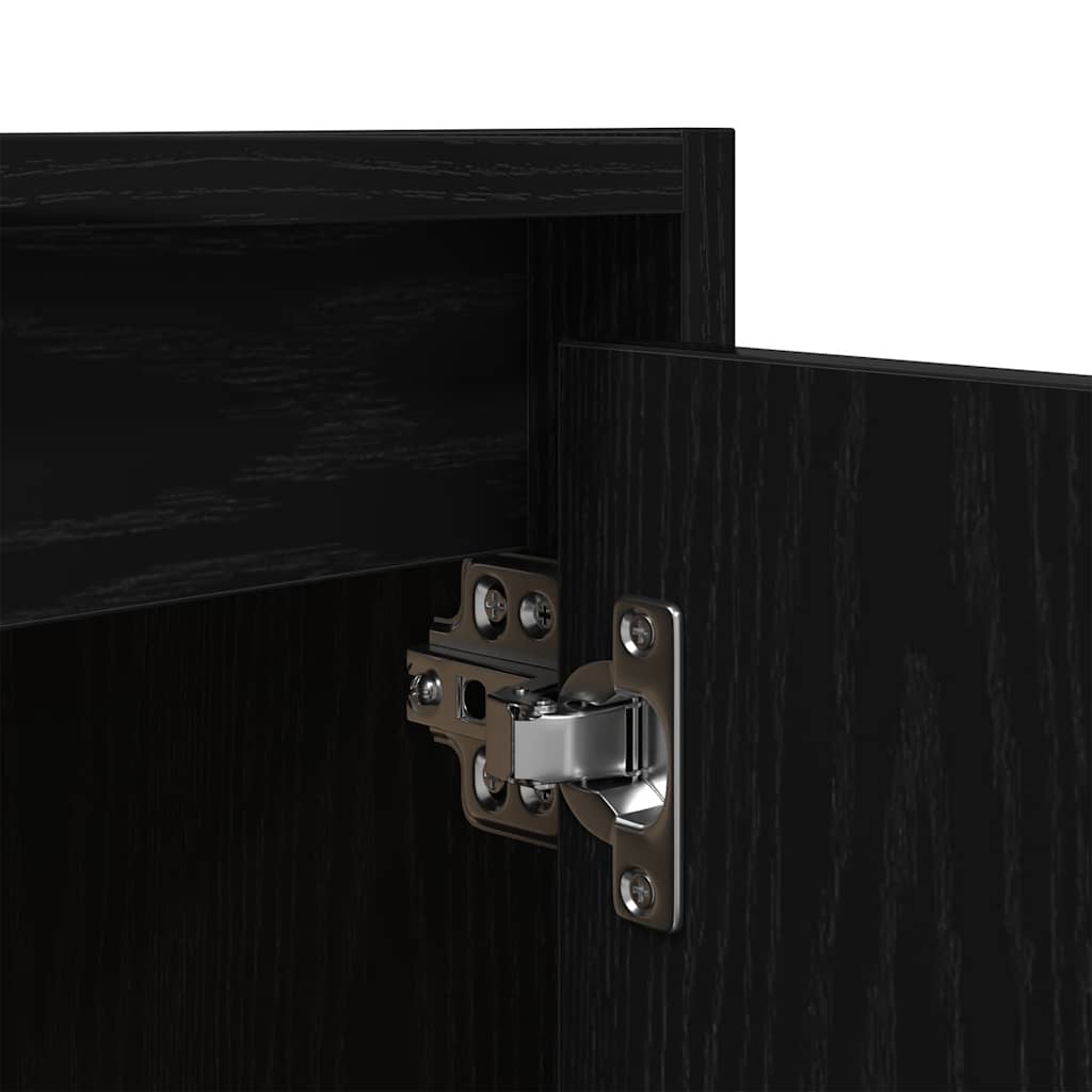 Wall Mounted Nightstand Black 38 X 34 X 40 Cm