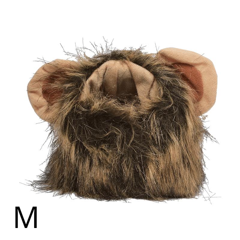 Cute Lion Mane Cat Wig Hat Dog and Cat Small Dog Pet Cat Decor Accessories Lion Wig Fancy Hair Cap Pet Supplies